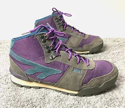 £42.64 • Buy Hi-Tec Sierra Lite Purple Teal Hiking Sneaker Boots Womens US 7.5 Suede Leather