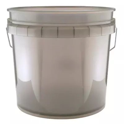 Leaktite 3.5 Gallon Translucent Gray Bucket With Handle • $9.99