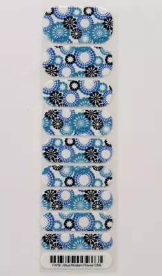 Jamberry Blue Modern Flower Half Sheet Nail Wrap 2013 • $3.50