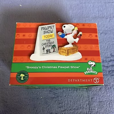 Department 56 Snoopy's Christmas Pawpet Show 4026958 • $60