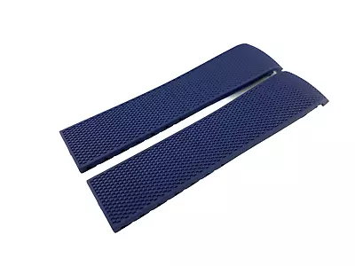 21mm Blue Rubber/Silicone Strap/Band Fit Longines Watch Buckle/Clasp Pins/Tool • £19.90