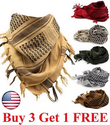 Shemagh Arab Keffiyeh Military Tactical Men's Shawl Wrap Scarf Scarves 38  X 38  • $7.95