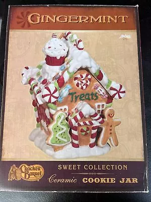 Cracker Barrel Sweet Collection Gingermint  Gingerbread House Cookie Jar • $34.99