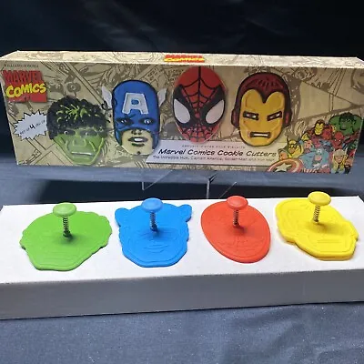 Marvel Comic Plastic Spring Loaded Cookie Cutters By Williams Sonoma • $24.99