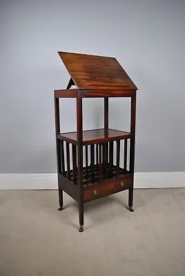 George III Mahogany Canterbury Whatnot C1800 • £1350