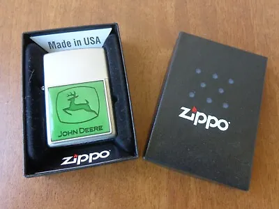 Very Rare 2007 Limited Edition Satin Chrome Zippo Logo Emblem John Deere Sealed • $255.22
