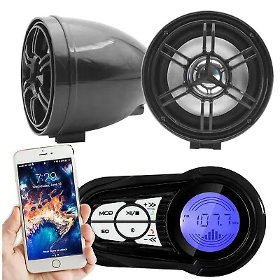 Waterproof Bluetooth UTV ATV WAKEBOARD Marine Speakers  Audio Amplifier Speaker • $39.99