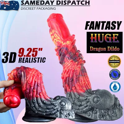 9.25  Giant Dildo Dong Silicone Huge Anal Butt Vaginal Suction Cup Adult Sex Toy • $76.95