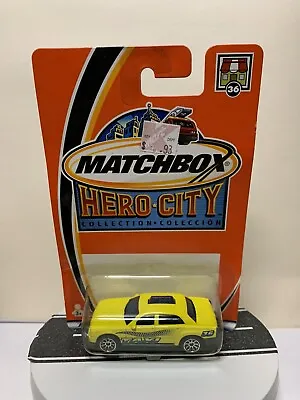 Matchbox Hero City Collection #36 City Taxi Cab Yellow W/Checkered Graphic NIP • $6.95