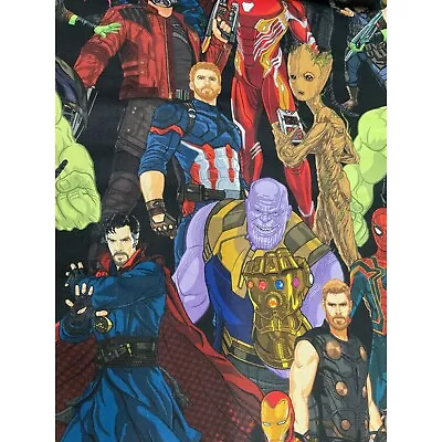 $8.95 • Buy Marvel Avengers Infinity War Cotton Fabric Springs Creative 1/2 Yard BTHY New