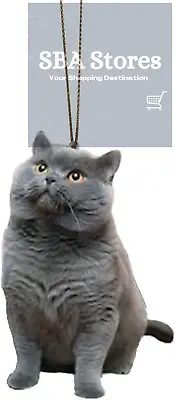 Swing Car Ornament - Car Accessories British Shorthair Blue Cat Funny And Cute & • £7.78