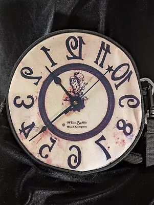 Vintage Alice In Wonderland Bloody Halloween Clock Bag White Rabbit Watch... • $10