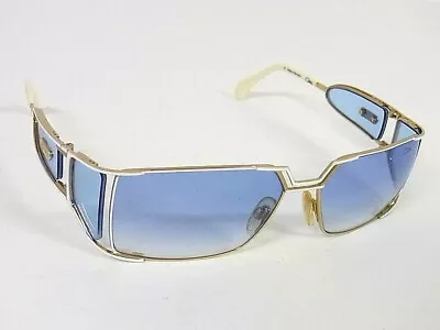 Cazal Mod 950 Col 332 Sunglasses Gold White Frame + Blue Gradient Lens Germany • $175