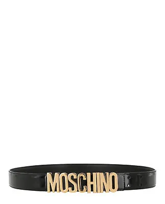 Moschino Womens Thick Leather Logo Belt • $199