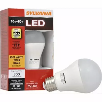 Sylvania LED 10W=60W A19 Soft White E26 Classic Wet Rated Light Bulb • $8.99