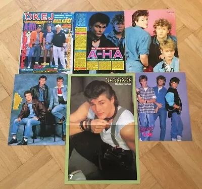 A-HA 1980s Morten Harket Clippings Posters Swedish Music Magazine Okej • $15