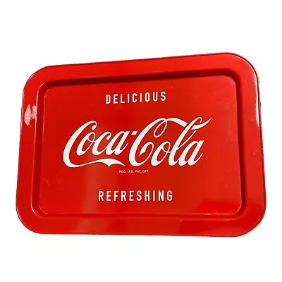 Coca Cola Metal Serving Tray Delicious Refreshing Coca Cola 17 1/4 X 12 5/8 • $14.49