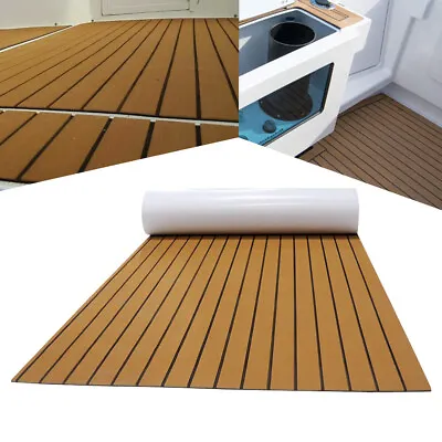 6mm EVA Foam Teak Marine Boat Sheet Flooring Mat Yacht Carpet Decking 106 ×35   • £51.30