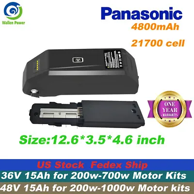 $232 • Buy 36V/48V 15Ah 1000W Panasonic 21700 Lithium Ebike Battery Electric Bike Battery