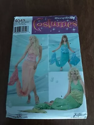 Simplicity 4043 Costume Pattern Mermaid All Sizes Child Girl Misses -  Uncut • $5