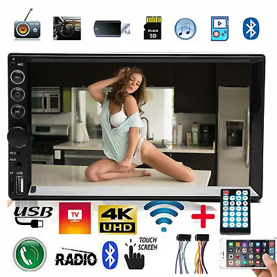 2DIN 7inch Car Radio Stereo MP5 Player Touchscreen Mirrorlink For Android Nissan • $39.10