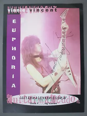 Vinnie Vincent Autographed Color Photo From NY Kiss Expo + Program 1995 ! • $59