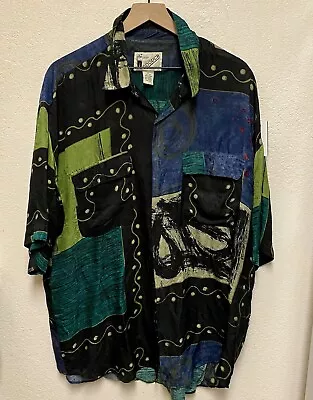 Vintage Goouch Silk Long Sleeve Shirt XL - 100% Silk • $29.99