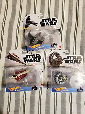 Hot Wheels Star Wars SET Havoc Marauder Grievous And Jedi Starfighter  • $25