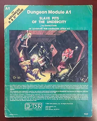 Dungeons And Dragons Module (AD&D) A1: Slave Pits Of The Undercity • $0.99