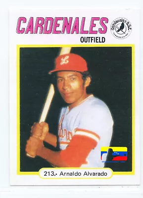 1977 Venezuelan League Sticker ARNALDO ALVARADO # 213 BEST QUALITY AVAILABLE ! • $35