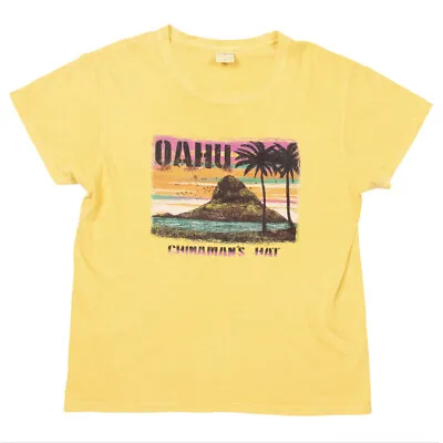 Crazy Shirts Hawaii Oahu X-Large Yellow T-Shirt Used Vintage • $35