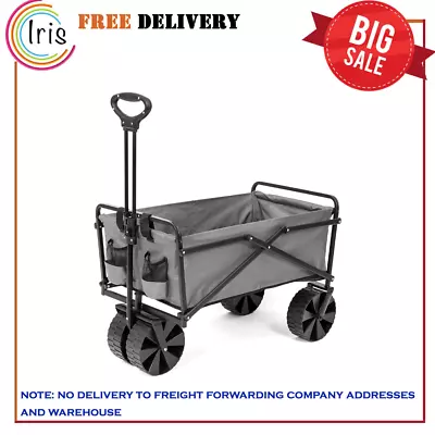 Seina Heavy Duty Steel Frame Collapsible Folding Outdoor Portable Utility Cart • $84.90