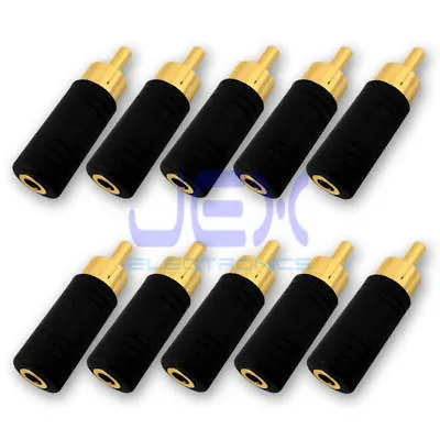 10X GP Mono Female 1/8  3.5mm Audio Jack To Male RCA/Phono Adapter/Converter LOT • $8.99