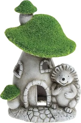 Shudehill Giftware Grassy Hedgehog Toadstool House - Medium 325484 Garden Orname • £6.95