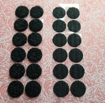 Black Self Adhesive Velcro Dots 15mm. • £3.90