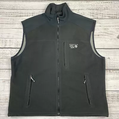 Mountain Hardwear Vest Men's Size XXL Black Full Zip Fleece Outdoor Soft Shell • $34.99