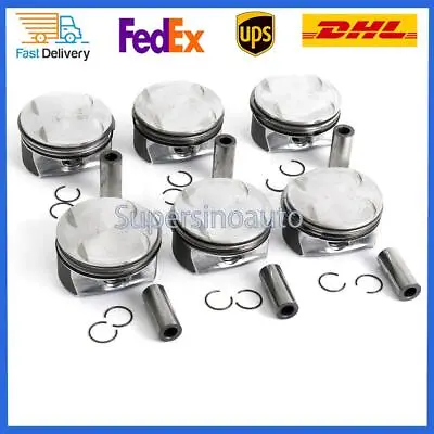 For Mercedes-Benz CLK350 C350 E350 GLK350 M272 3.5L 6x Pistons & Rings Set STD • $121.36