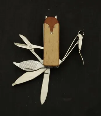 Kikkerland - Fox Manicure Set Nail Clipper Multitool  Beechwood  • $8.99