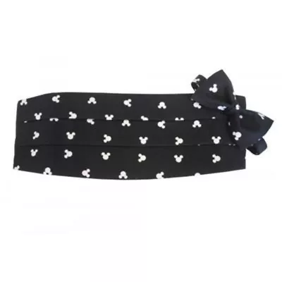 Black Mickey Mouse Silhouette Cummerbund And Bow Tie Set • $85.50