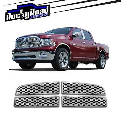 Chrome Grille Grill Overlay Insert Kit For 2009-2012 Dodge RAM 1500 (4 Pieces) • $58.99