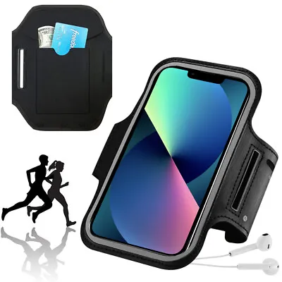Arm Band For IPhone 13 14 Galaxy S22 S23+ Sports Gym Running Slim Armband Case • $12.67
