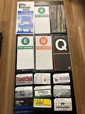 Nyc Subway Mta Train Timetables Lot Of 15 Timetable Map Metrocard • $24.99