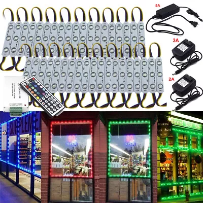 Superbright 5050 SMD RGB LED Module Light Injection Lamp Waterproof+Remote+Power • $19.99