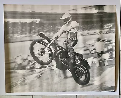 Vintage Poster Dirt Bike Motocross Motorcycle 1972 Cycle Graphics 24”x30” • $64.99