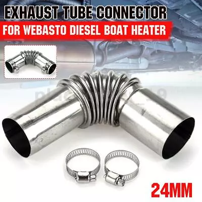 Exhaust Pipe Tube Elbow Connector 24mm For Eberspacher For Webasto Diesel Heater • £4.24