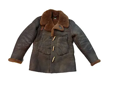 Double Ralph Lauren Men's  Shearling Peacoat $2900 Global Shipping • $1800