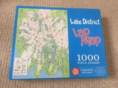 1000 Piece Jigsaw Puzzle Lake District Lap Map Complete • £3.50