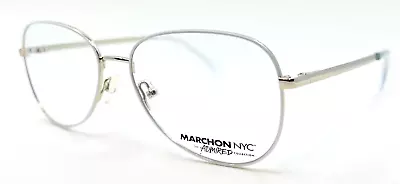 MARCHON - M-4500 046 54/15/140 - WHITE GOLD - NEW Authentic WOMEN EYEGLASSES • $39.95