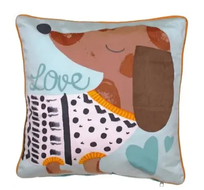 'Puppy Love' Dog Cushion Cover - Brand New • £3.99