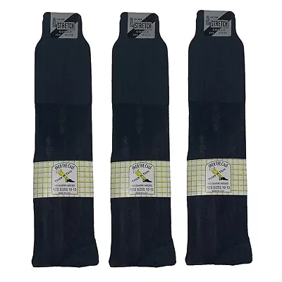 Lot Of 3 Vintage 1960’s Black Men’s Over The Calf Tall Thin Sheer Dress Socks • $29.99